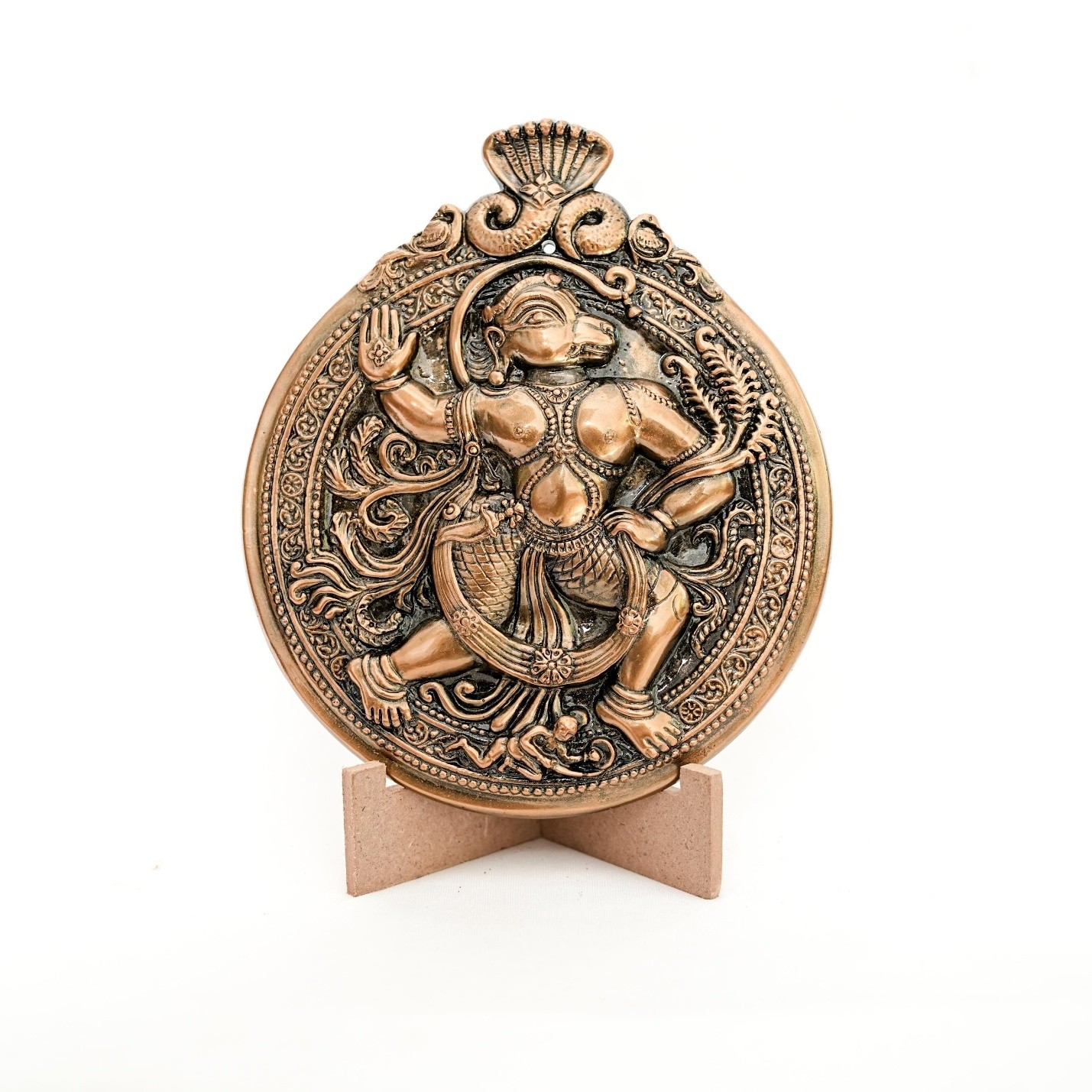 The Bahubali Hanuman — Divine Gaumaya Art Plaque