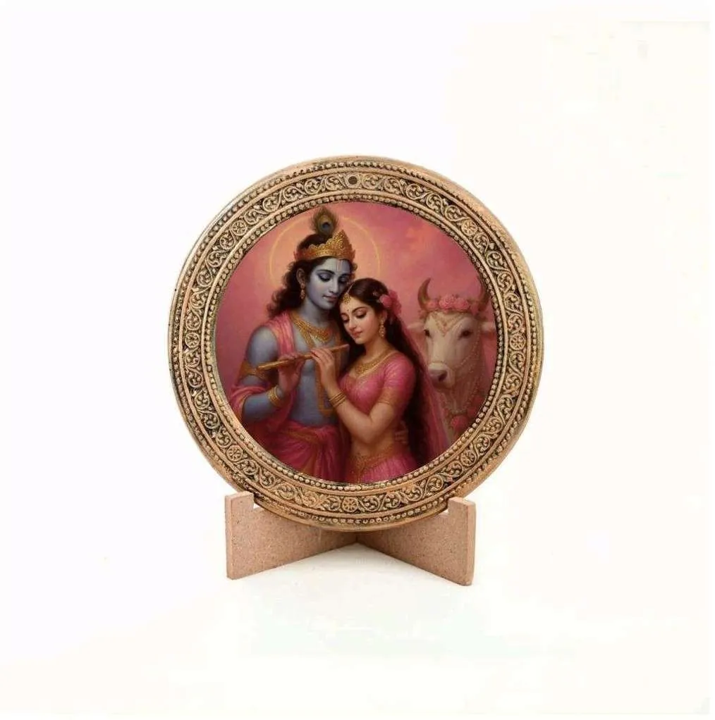 Radha Krishna Divine Essence Medallion Gaumaya