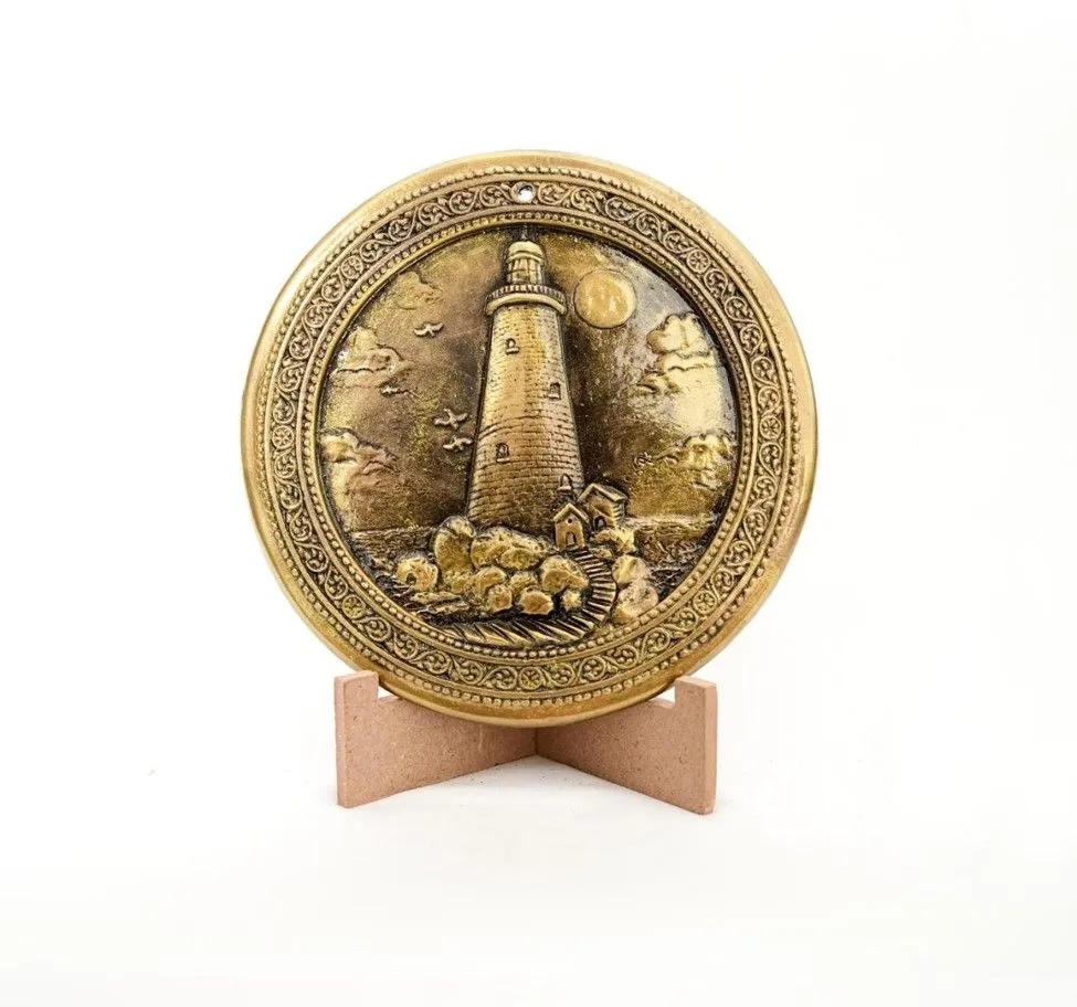 The Lighthouse — Beacon of Guidance Gaumaya Art Plaque