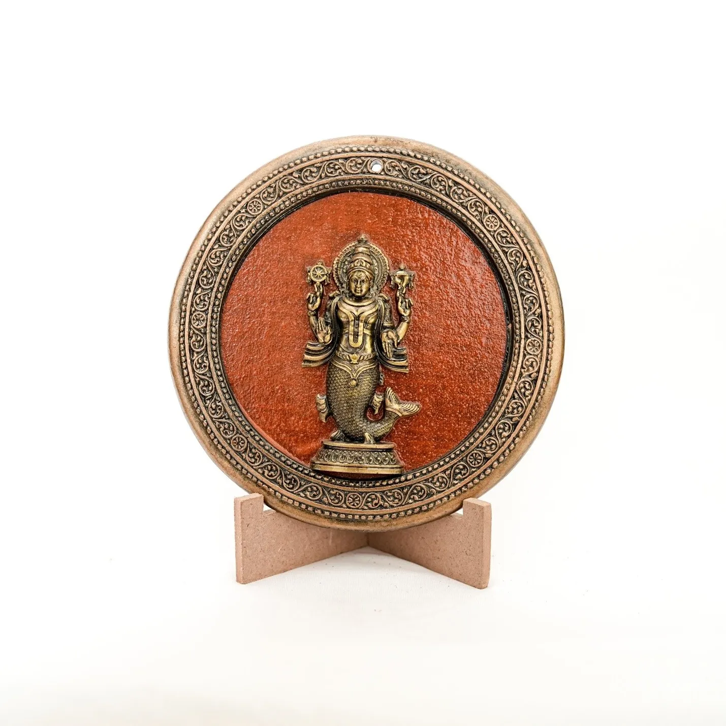 Matsya Avatar — The Divine Fish Gaumaya Art Plaque