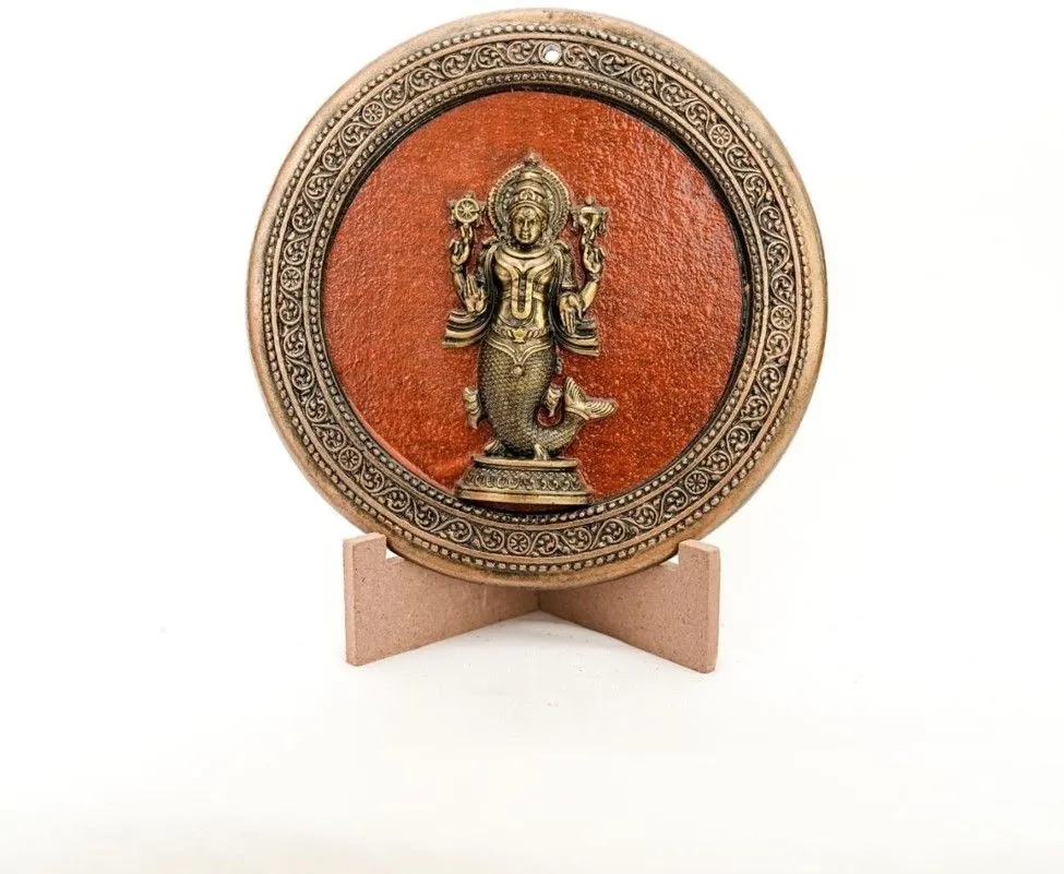 Matsya Avatar — The Divine Fish Gaumaya Art Plaque