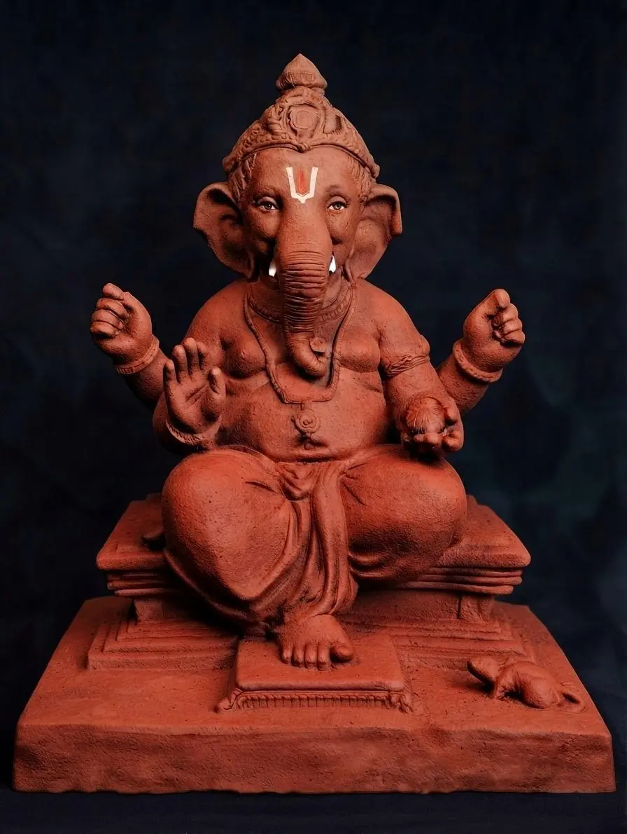 Shri Heramba Panchagavya Ganesha — 18 Inch