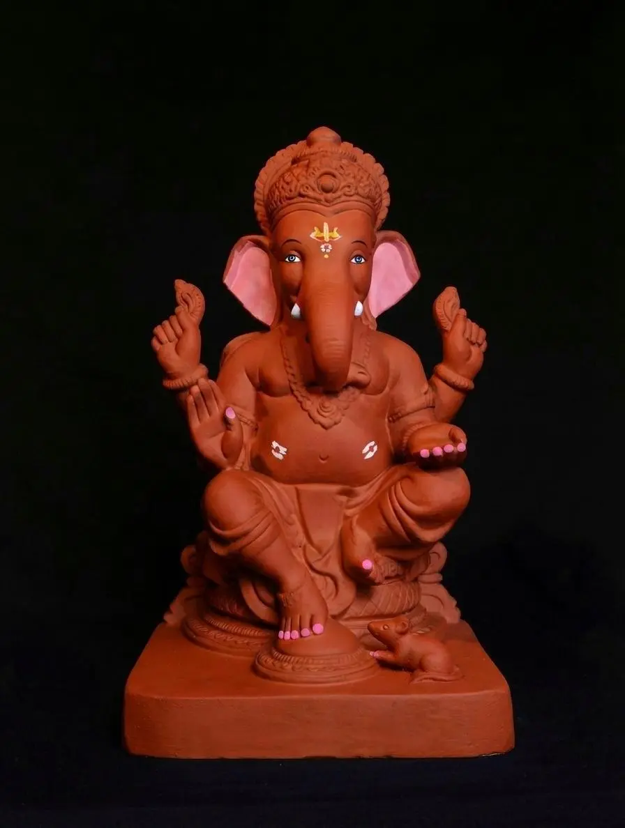 Shri Lalitasana Panchagavya Ganesha — 13 Inch