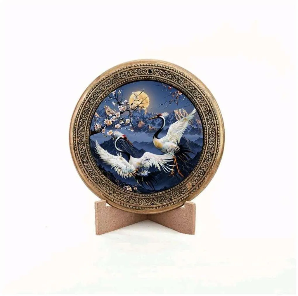 Sarasa — The Dancing Cranes Gaumaya Nature Medallion