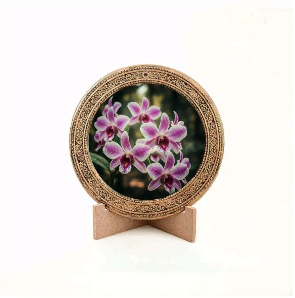 Pushpa — Pink Orchid Gaumaya Nature Medallion