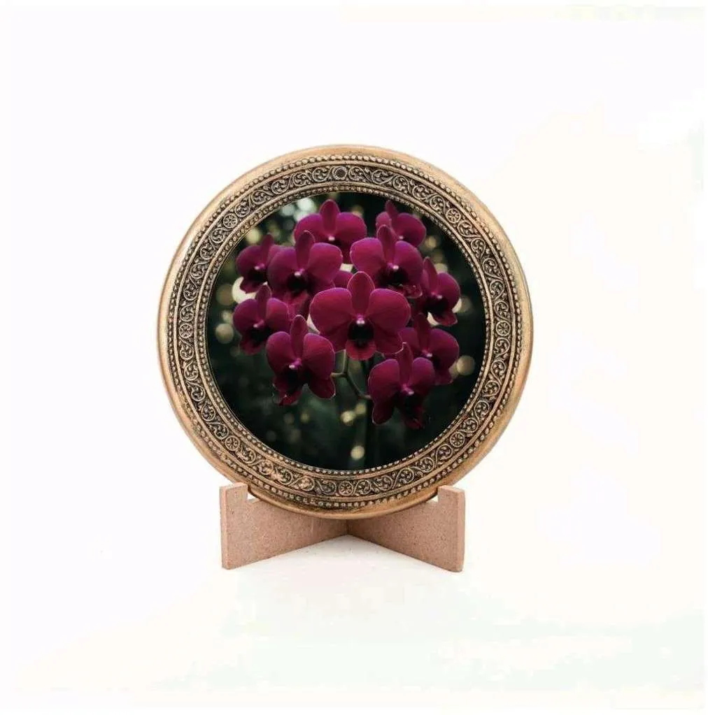 Krishna Pushpa — Purple Orchid Gaumaya Nature Medallion