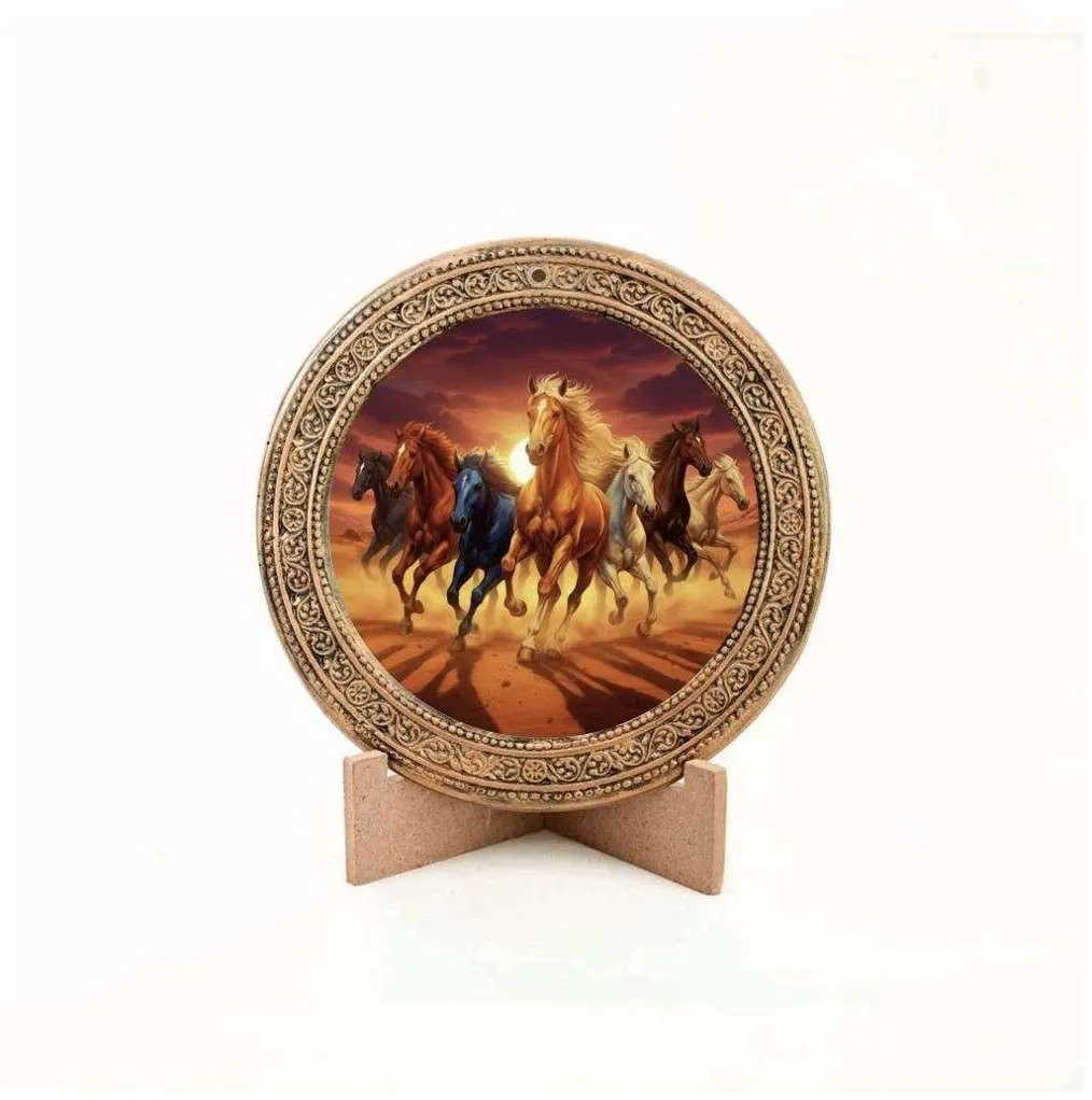 Sapta Ashva — The Seven Horses Gaumaya Nature Medallion
