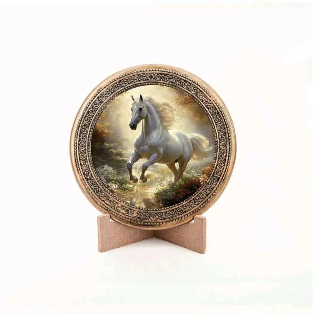 Shweta Ashva — White Stallion Gaumaya Nature Medallion