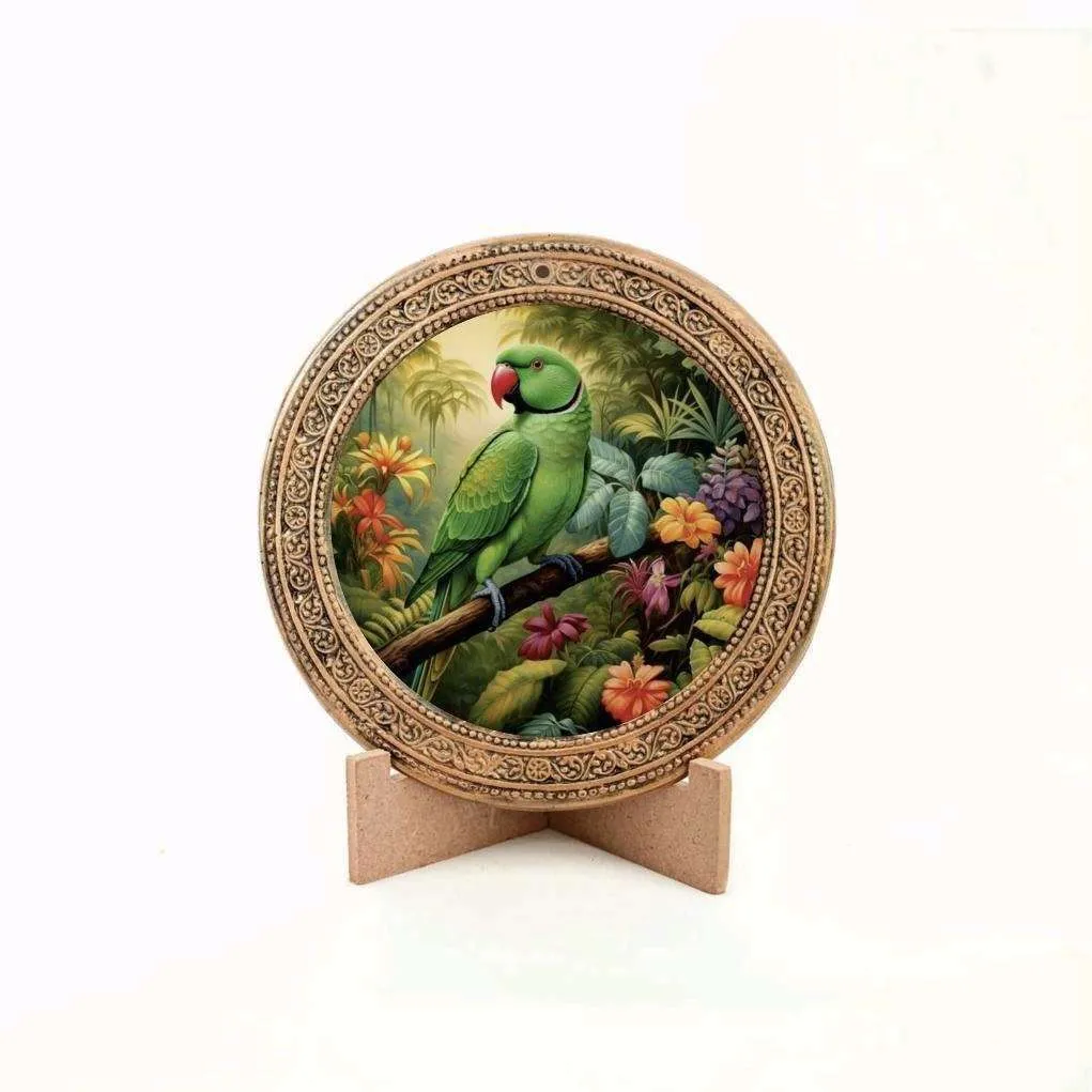 Vana Shuka — Forest Parrot Gaumaya Nature Medallion