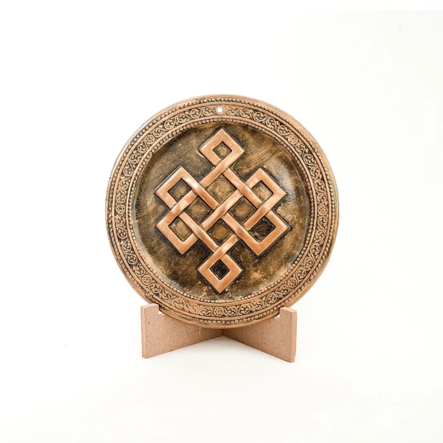 Endless Knot (Shrivatsa) — Sacred Symbol Gaumaya Art Plaque